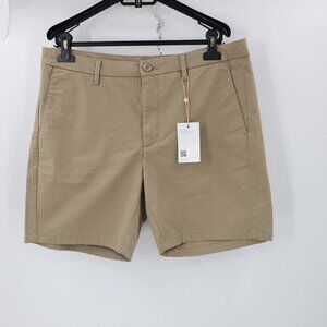 NWT quince Shorts Men's 36 7" Golf Chino Flat Front Stretch Organic Cotton Blend